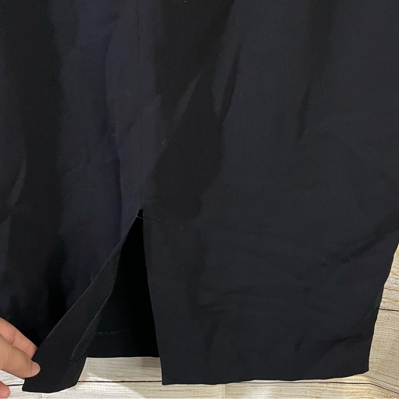 Genevie v-neck sheath black formal dress women Size Large - Picture 11 of 12